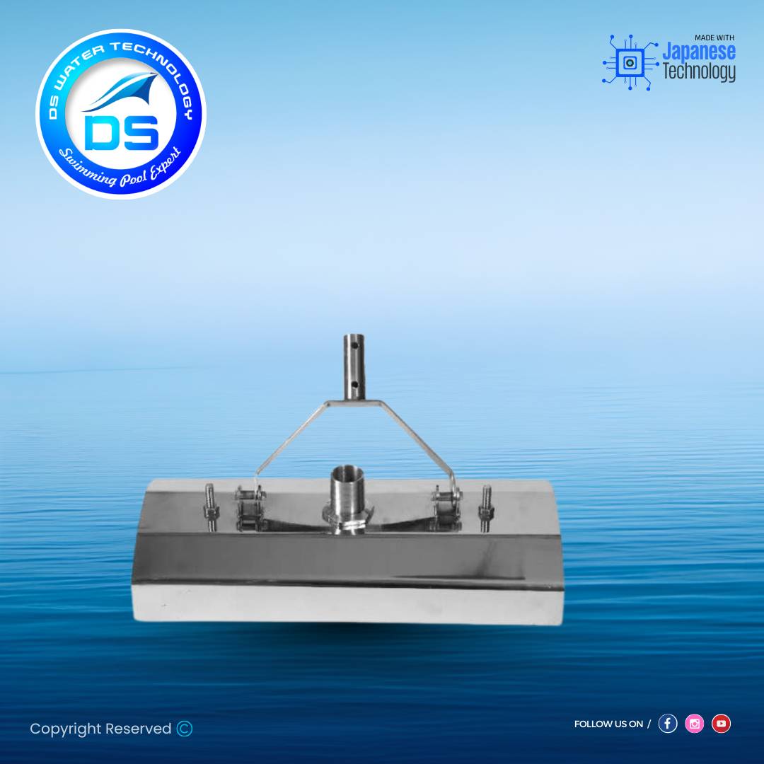 Suction Head with 4 Wheels in Stainless Steel