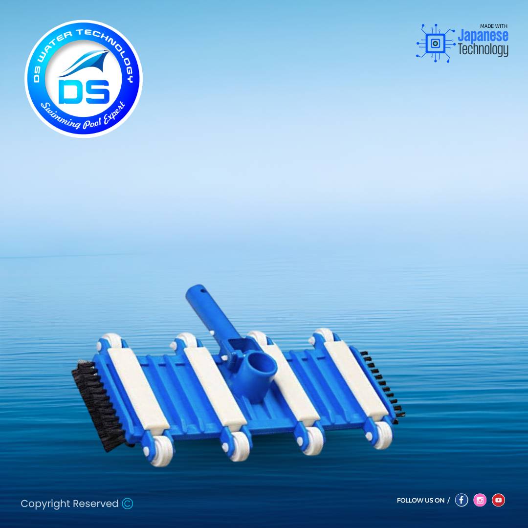 Flexible Vacuum Head for in Ground Pools with 8 Wheels